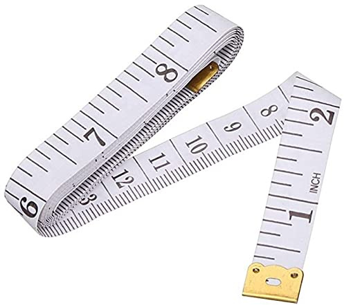 CekoCk Double Sided Measuring Tape1.5m Body Measuring Ruler Sewing Tailor Mini Soft Flat Ruler Centimeter Meter Sewing Measuring Tape Random Color (Color : 5pc White)