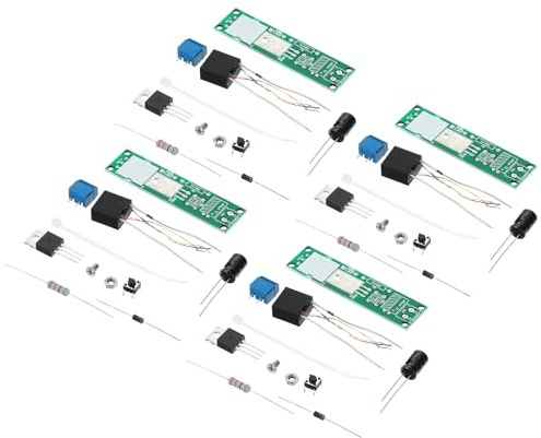 PATIKIL Trasformatore Aumento Alta Tensione Set 4 Set DC 3-5V Passo-Passo Alimentazione Modulo Arco Tensione Generatore Trasformatore per Esperimento Scientifico Nero