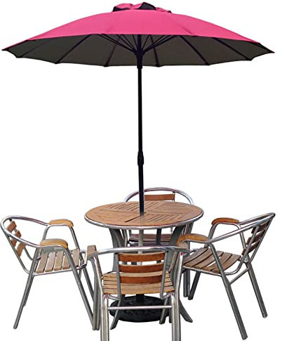 VEAUAS Parasol de Jardin Mini Parasols d'extérieur pour Patio, Parasol de Table Portable sur Pied Rond de 1,7 m, Parasol de marché de Balcon de Plate-Forme de Plage, Multicolore en Option