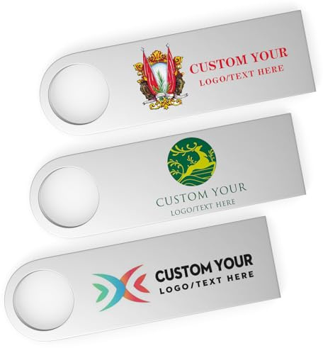 Metall USB-Stick personalisiert, 20 Stück, Wooolken Pen Drive 2.0 mit Gravur von Text, Muster, Firmen- oder individuellem Logo, 128 MB/256 MB/512 MB/1 GB/2 GB/4 GB/8 GB/16 GB/32 GB/64 GB/128 GB