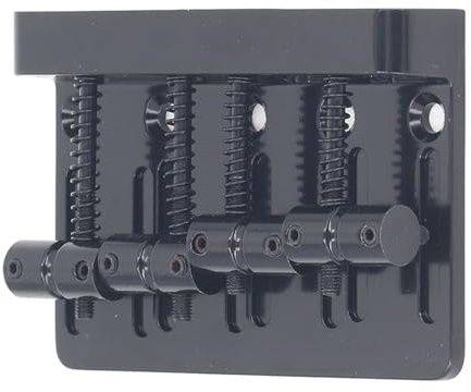 E-Bass-Steg-Saitenhalter, 4-saitiger Bass-Steg, Fester Sattel mit Verdicktem Grundplatten-Inbusschlüssel (BLACK