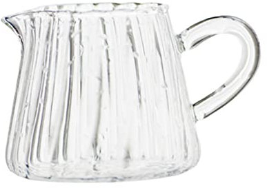 FUNOMOCYA Brocca Per Panna in Trasparente Contenitore Per Succo Di Frutta Da Caffè Tazza Per Acqua Decorativa Pratica E Resistente