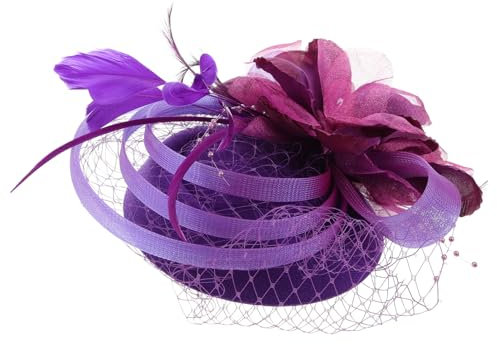 SAFIGLE Braut-Kopfschmuck Für Frauen Banketthut Teeparty Fascinator Kopfbedeckungsset