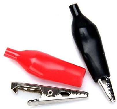 jojofuny Isolate Rivestimento in Gomma in Acciaio Nichelato 10 Paia Pinze Coccodrillo Nero e Rosso Professionali per Riparazione Cavi e Test Elettrici