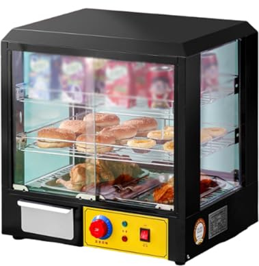 XCSCUK Réchauffeur de Nourriture de comptoir, réchauffeur de pâtisserie à Pizza Chauffant 3D Commercial, Appareil d'affichage de Cuisine, pour dépanneur (C)