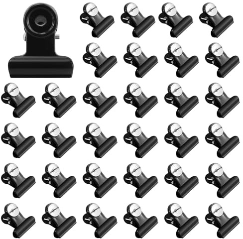 Lot de 33 pinces à déchirer, trombones avec épingles, pinces à clous, en métal, noir, avec stylo, accessoires de suspension pour plaques en liège, tableaux photo