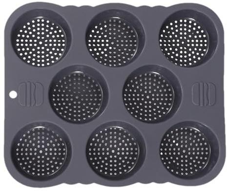 Silikon-Backform – Silikon-Backform mit 8 Löchern, Brotpfannen, rutschfester Griff, sichere Kastenform für Frühstück, Burger, Nachmittagstee-Snacks