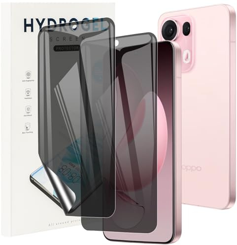 KUSINHOKA Protector Pantalla de Privacidad para Oppo Reno 13 Pro/Reno 14 Pro 5G, [2 Piezas] Anti-Espía Hidrogel Flexible Full Cobertura Película Protectora, Anti-arañazos Film Protector