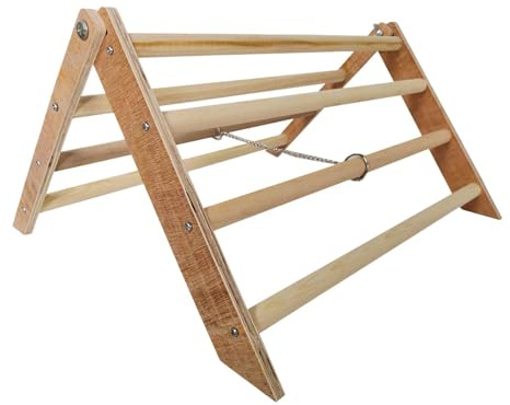 Stand de perchoir pour Animaux de Compagnie | Poulet Stand Wood Toy | Interactive Wooden Chick Jungle Gym Gym Roosting Bar pour Grand Oiseau, Perroquet, Macaw, Poules