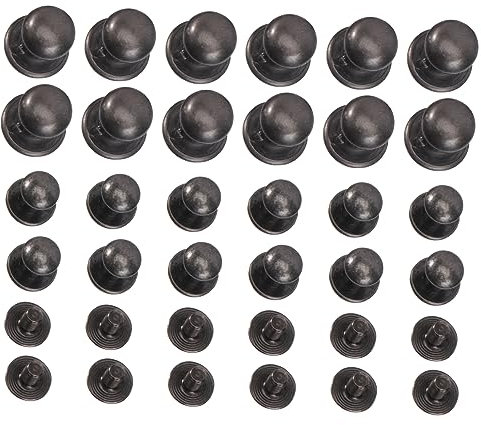 DOITOOL 72 Piezas Clavo De Chupete De Hardware Juego De Remaches Para Equipaje Remaches Tornillos Para Proyectos De Bricolaje Cuero De Color Plateado