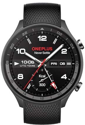 OnePlus Watch 2R Fitness Wellness Smartwatch with Dual-Frequency GPS, 32GB Storage, 100-Hour Battery, 5ATM Water Resistance, Health Tracking, Gunmetal Gray