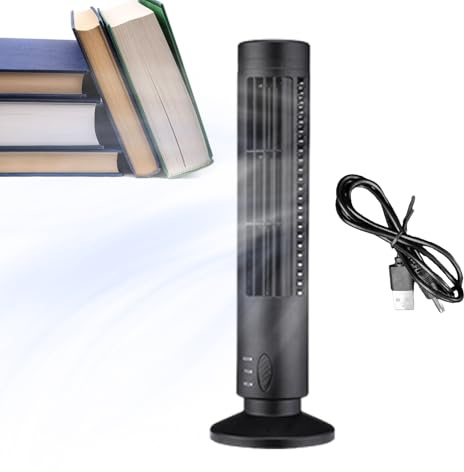 Ventilateur de la tour à air de bureau à vent fort, ventilateur de la tour USB pour bureau, pour la maison, lieu de travail, adapté accessoires intérieurs