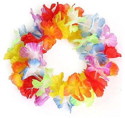 VICASKY 12stücke Hawaii Blumen Stirnband Blumenkranz Aus Bunten Blumen Stirnband Hawaii Kopfschmuck Für Festival Luau Strandparty