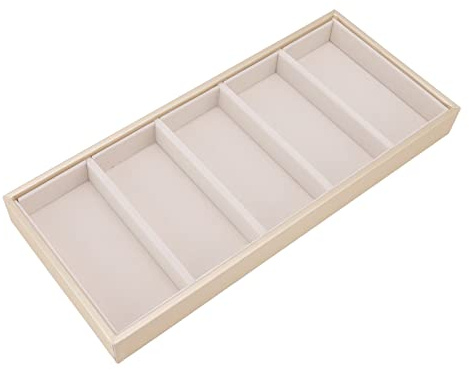 KooingTech Brillenbox Für Mehrere Brillen, 5 Gitter Brillen Aufbewahrungsbox Organizer Für Sonnenbrillen Damen, Herren, Brillenaufbewahrung Brillenablage, 38×16.5×3.5CM