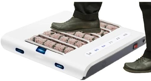 Machine de nettoyage de semelles de chaussures entièrement automatique – Polisseuse à chaussures à induction rechargeable, nettoyant sans eau avec aspiration de 1000 PA, nettoyage rapide en 5 secondes