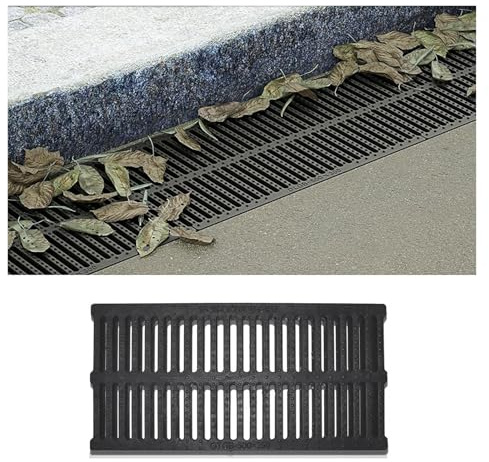 Grille de vidange en plastique robuste, canal durable et couvercle de gouttière pour un drainage efficace de l'eau dans les canalisations françaises et les puits d'eau de pluie