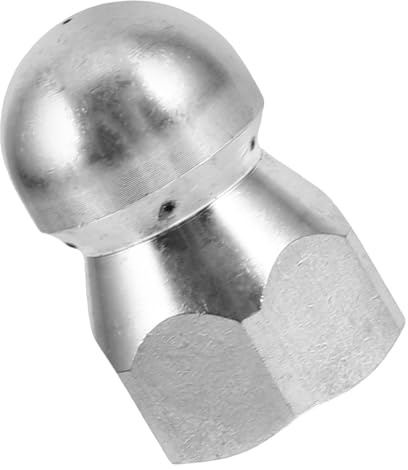 Yardenfun Boquilla Giratoria de Acero Inoxidable para Limpieza de Tuberías Alta Presión Desatascador Drenaje Compatible con Lavadoras Domésticas Accesorio Práctico para Desagües