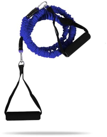 GymBeam Klimmzugstange Calisthenics Fitnessband mit Griffen 25 kg - Widerstandsband für effektives Training, ideal für Brust, Rücken, Schultern, Arme - Langlebiger Latex 120 cm, Blau