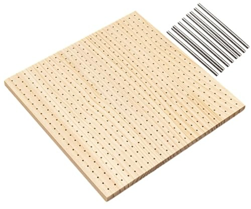 SZLIFE Pannello Forato per Blocchi all'Uncinetto Granny Squares Robusto Pannello Forato per Blocchi all'Uncinetto con 9 spilli in Acciaio per, Spilli 30x30cm 20cm