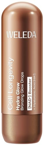 WELEDA Cell Longevity Hydra Glow Bronzing Glow Drops Gesichtspflege 15ml | Gesichtspflege mit [NAD⁺] Booster & Hyaluronsäure für natürlichen Bronzing Effekt & sofortige Feuchtigkeit (Naturkosmetik)