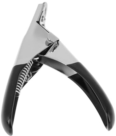 Badafaci Pet Nail Scissors Stainless Steel Claw Cutter 12.5cm with Safety Guard and Spring Action Ergonomic Trimmer for Home Grooming Dogs Cats Furniture Protection (Black)
