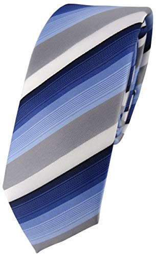 TigerTie - schmale Designer Krawatte in gestreift gemustert - Krawattebreite 6 cm