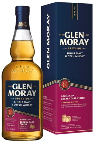 Glen Moray Sherry Cask Finish | Schottischer Single Malt Whisky aus der Speyside | mit Geschenkverpackung | 1 x 0,7 l