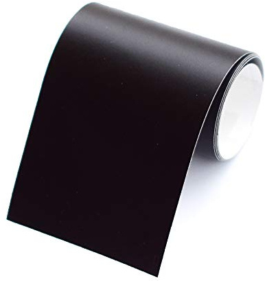 1peak 1 Rolle Bordüre schwarz, selbstklebend, 4cm breit & 5m lang | Selbstklebende Wandbordüre f. Decke & Wand in Wohnzimmer, Küche & Bad, schmaler Wandzierstreifen auch f. Möbel