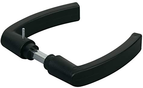 ATTAS LOCINOX Drückerpaar 3006P Türdrücker aus Polyamid, Drückergarnitur für Gartentor 8mm Vierkant