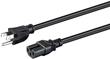 Monoprice Heavy Duty Power Cord - NEMA 5-15P to IEC 60320 C15, 14AWG, 15A/1875W, 125V, SJT, 6ft, Black