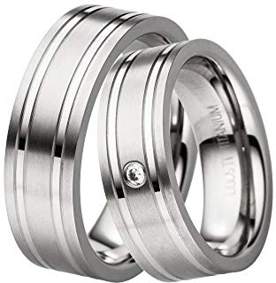 DOOSTI Freundschaftsring/Partnerring/Trauring - Gentle Titan Ring - Damen und Herren Variante - Mit Gratis Wunschgravur