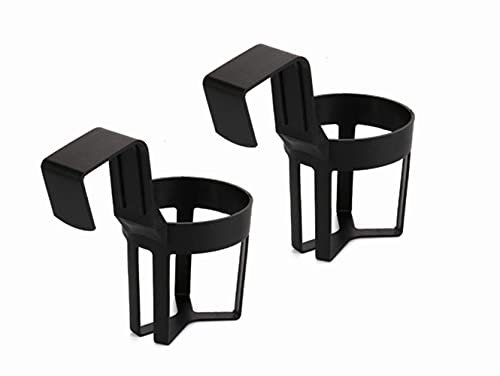 Voarge 2 Black Auto Car Vehicle Cup Stand, Plastic Car Water Cup holder Black Car Drink Stand Truck Seat Cup Holder for Bottle, Coffee,Thermos Cups,Beverage Cans