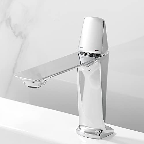 YHSGY Waschtischarmaturen Badarmatur Heiß- Und Kaltwasser-Waschtisch-Mischbatterie Weißes Finish Messing Wc Waschbecken Wasserkran