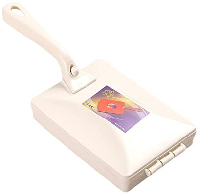 Brosses de débris de Tapis,Brosse Anti-Peluches pour vêtements,Ramasse Miette de Table Brosse,balayeuse à Double Rouleau,multifonctionnelle,avec poignée,pour canapé,Tapis,miettes et Poils (Beige)