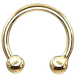 Piercingfaktor 14 Karat Echt 585 Gold Hufeisen Horseshoe Ohr Lippen Septum Piercing
