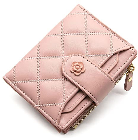 LJCZKA Klein Geldbörse Damen Leder, Geldbeutel Portmonee Damen mit RFID Schutz, Brieftasche Frauen mit Münzfach Kreditkartenetui