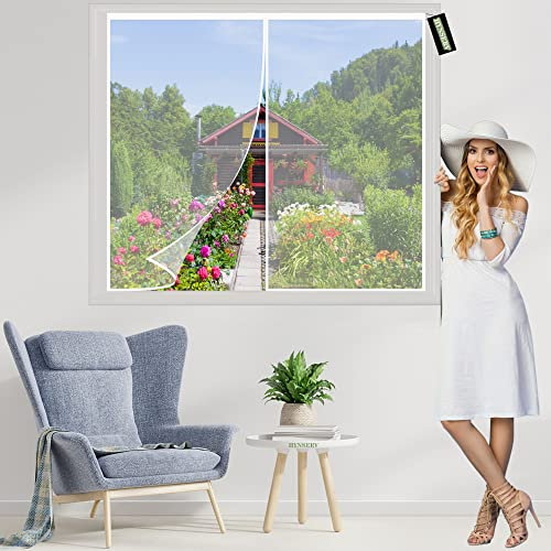 Moustiquaire Fenetre De Toit 260x270cm Blanc Rideaux Toile Insect Ecran Puissants Aimants Fermeture Automatique Sans Perçage Différentes Tailles