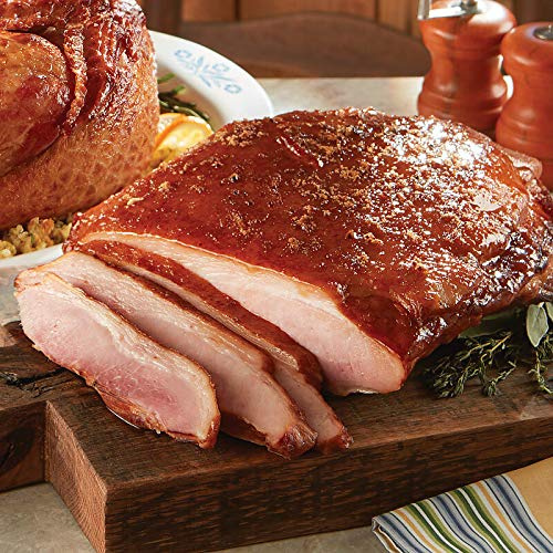 Premium Applewood Smoked Carver Ham, 3.1-4.1 lb - Fully Cooked, Ready to Wow - Includes Free Glaze Packet - Perfect for Special Occasions - Boneless and Easy to Slice from Kansas City Steak Company