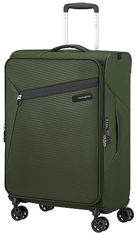 Samsonite Litebeam - Spinner M, Valigia Espandibile, Verde (Climbing Ivy), Spinner 66 cm