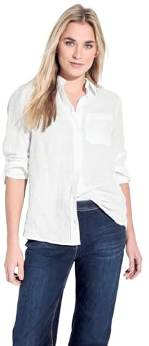 Cecil Damen Bluse aus Leinen White XXL