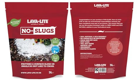 Jardinion Pflanzgranulat, Schneckenschutz 3 Liter Grau 100% natürliches Lavagranulat für Zimmerpflanzen und Outdoorpflanzen