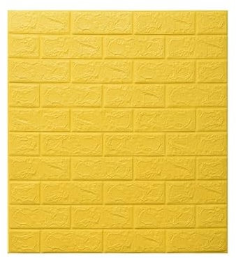 3d Wandpaneele,Wandpaneele Selbstklebend 1-10 Stück 77 cm * 70 cm 3D-Wandaufkleber, einfarbig, Kunstziegel, Schlafzimmer, Heimdekoration, wasserdicht, selbstklebend, DIY Wohnzimmer-Tapete(yellow (gelb