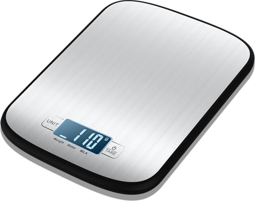 G.CATACC Báscula Digital De Cocina, Peso En Gramos Y Onzas Para Hornear, Cocinar, Preparar Comidas Con Pantalla LCD, Baterías Incluidas, Negro