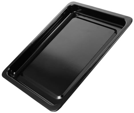 POPETPOP Plat à Rôtir Rectangulaire en Émail Noir, Léger et Facile à Ranger, pour Crêpes et Toast, pour Restaurants et Réunions