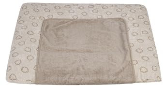 Sterntaler Wickelauflagenbezug Bauernhof - Bezug für Wickelauflage aus saugfähigem Jacquard mit abtrennbarem wasserundurchlässigem Frottee Teil - Ideal für jeden Wickeltisch, sandfarben