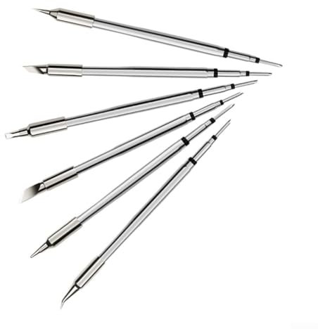 HEIBTENY C245 punta saldatore rame per stazione di saldatura JBC C245-032/C245-749/C245-789/C245-803/C245-907/C245-939 ricambio per punta dritta argento(C245-789)