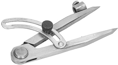 Risegun Locking Wing Divider Compass Scriber Locking Wing Divider 125mm for Woodworking and Metalworking with Pencil Holder