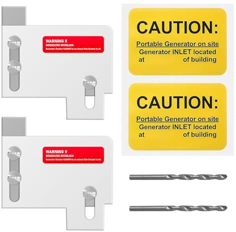 QYZZRS 2 Set Generator Interlock Kit Compatible with Eaton Cutler Hammer Horizontal Main Only CH Series & TAN Breaker 150 or 200 amp Panels,1 1/2 Inch spacing Between Main and Branch Breaker (2)