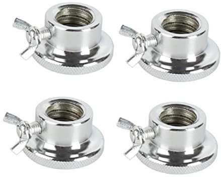 JEWEDECO 4 Pcs Anti-Slip Barbell Collars 2.5cm Dumbbell Nuts Double Security for Weight Lifting Gym Accessories