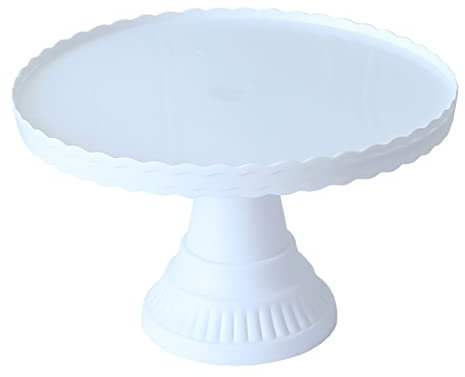 CCYENG Alzate per Dolci in plastica per Tavolo da Dessert, 12,8'', Rotonde, per Cupcake e Snack, Moderne e infrangibili, per Feste di Famiglia o Feste di Festa, Frutta (Bianco)